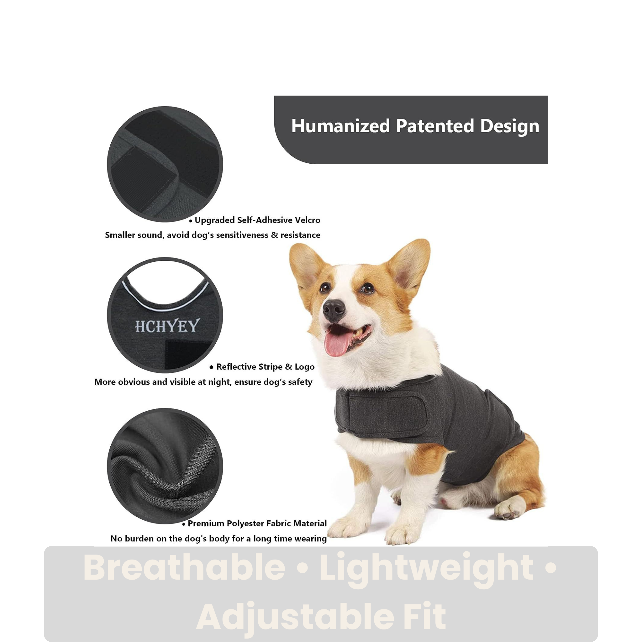 NuviaPup™ Calming Compression Jacket Breathable Anxiety-Soothing Vest for Dogs | Secure • Comfortable • Lightweight
