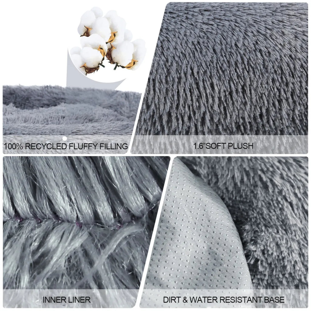 NuviaPup™ Sleep & Comfort Routine – Calming Bed & Heartbeat Toy Bundle for Dogs