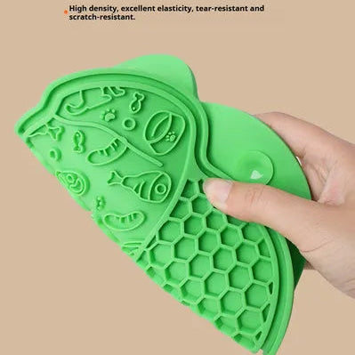 NuviaPup™ Calming Lick Mat – Slow Feeder &amp; Anxiety Relief Mat with Strong Suction